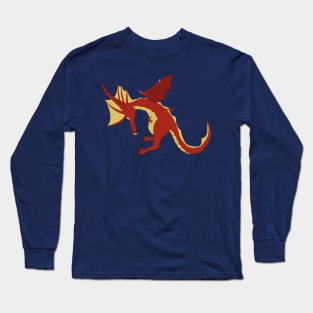 Bowing Cute Red Dragon Long Sleeve T-Shirt